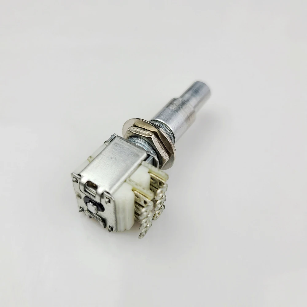 1 Piece B5K/B10K/B50K/B100K/B250K/B500K Stacked Dual Concentric Potentiometer(POT) With Center Detent MADE IN KOREA