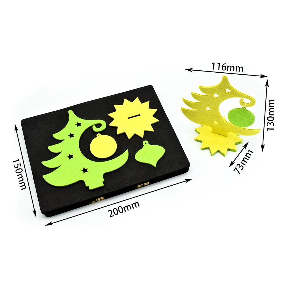 Christmas Tree Cutting Dies Scrapbooking Craft Leather Cuts, Mold Suitable for Common Big Shot Machines on the Market