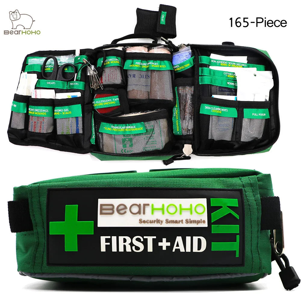 First Aid Kit Bag 3 Section Handy Lightweight Emergency Medical Rescue Outdoors Car Luggage School Hiking Survival Kit