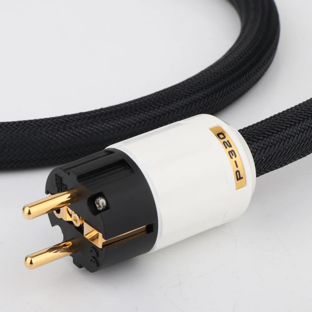 HIFI Power Cable with EU/US/AU Plug Power Cord Cable Tube Amp DVD Audiophile Hi-end PCOCC Power Cable