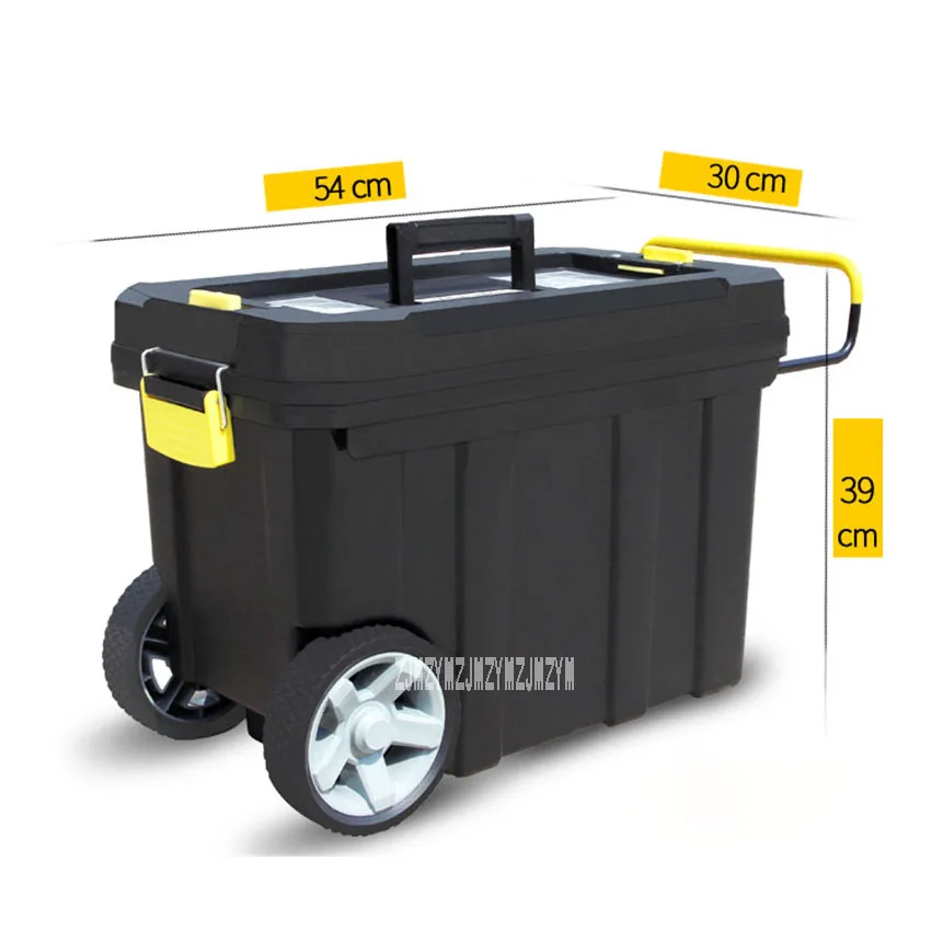 Multi-functional รถเข็นกล่องเครื่องมือครัวเรือน PP พลาสติกกล่องเครื่องมือฮาร์ดแวร์ Movable ขนาดใหญ่กล่องเ...