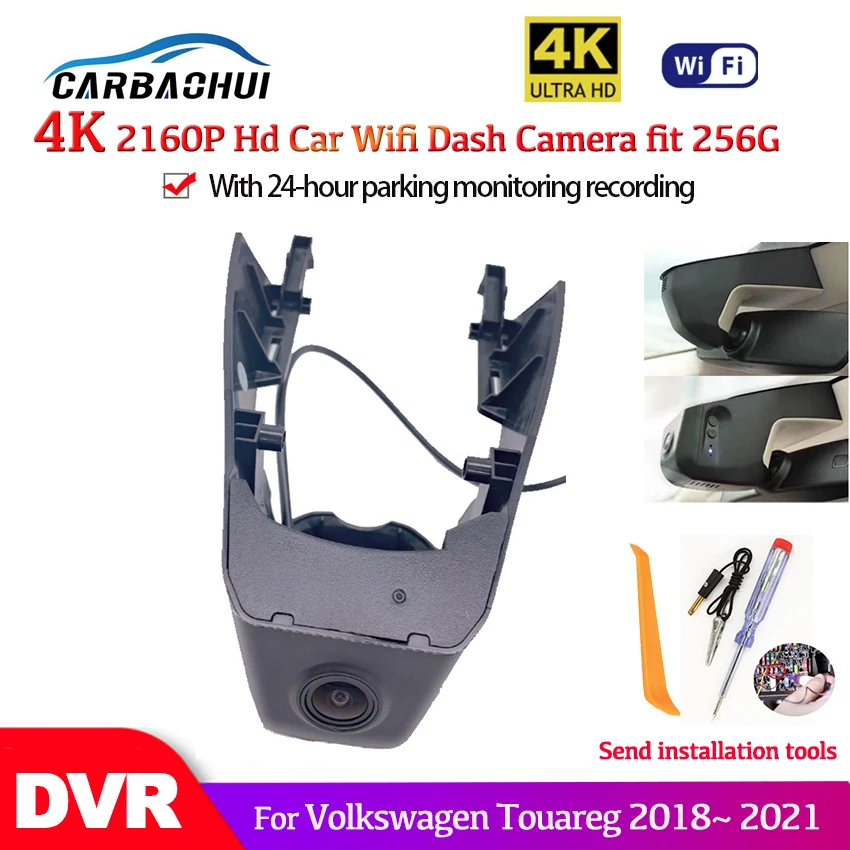 

4K HD 2160P Car DVR wifi Dash Camera Video Recorder camera For Volkswagen Touareg 2018 2019 2020 2021 full HD Night Vision