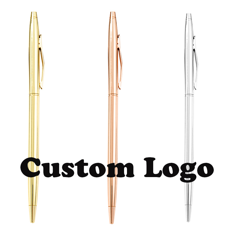  Custom Logo Metal Ballpoint Pen Custom Engraving Logo Advertising Pen Electroplating Ballpoint Pen Gift Pen Retractable Pen 