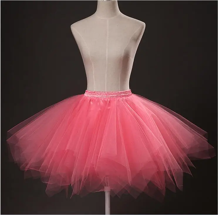 2020 neue 2018 Kurze Petticoat Tüll Röcke Frauen Elastische Stretchy Schichten Sommer Erwachsenen Tutu Rock Unterrock Rockabilly