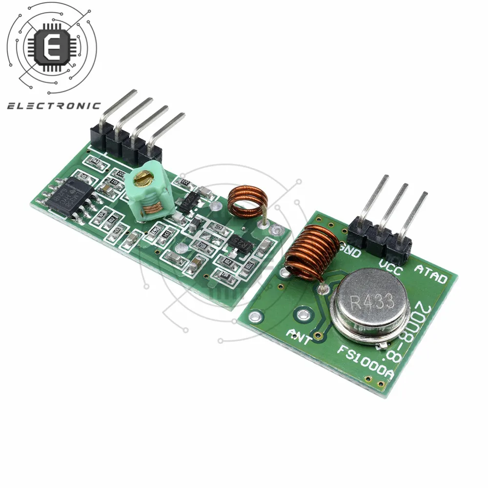 433Mhz RF Wireless Transmitter Module And Receiver Kit 5V DC 433MHZ Wireless For Arduino Diy Kit Wireless Receiver Module