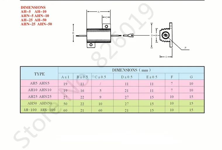 RX24 5W 10W RX24 25W 50W 100W Aluminium Power Metal Shell Fall Draht Widerstand 0,1 R - 100K