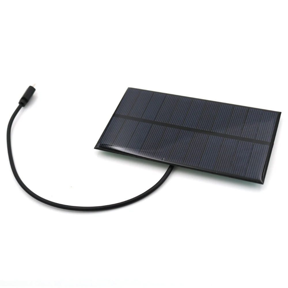 Ładowarka solarna 1.65W 5.5V wyjście USB Micro Android Micro USB port 5V 300mA regulatory ładowania Panel słoneczny