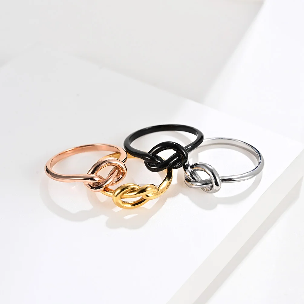 JHSL Brand 2mm Luxury Stainless Steel Women Rings Black Rose Gold Silver Color US size 4 5 6 7 8 9 10 11