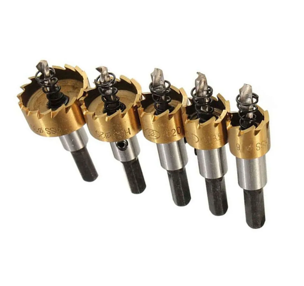 Hige  quality carbide tip HSS Drill Bit Saw Set Metal Wood Drilling Hole Cut Tool for Installing Locks