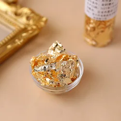 2g 3g gold foil cake decoration accessories gold ice cream silver ice cream silver foil paper shreds mousse pastry foil confetti