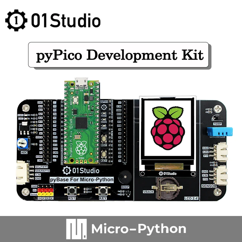 

01Studio Raspberry Pi Pico Dual-Core ARM a Low-Cost High-Performance Microcontroller Board with Flexible Digital Interfaces