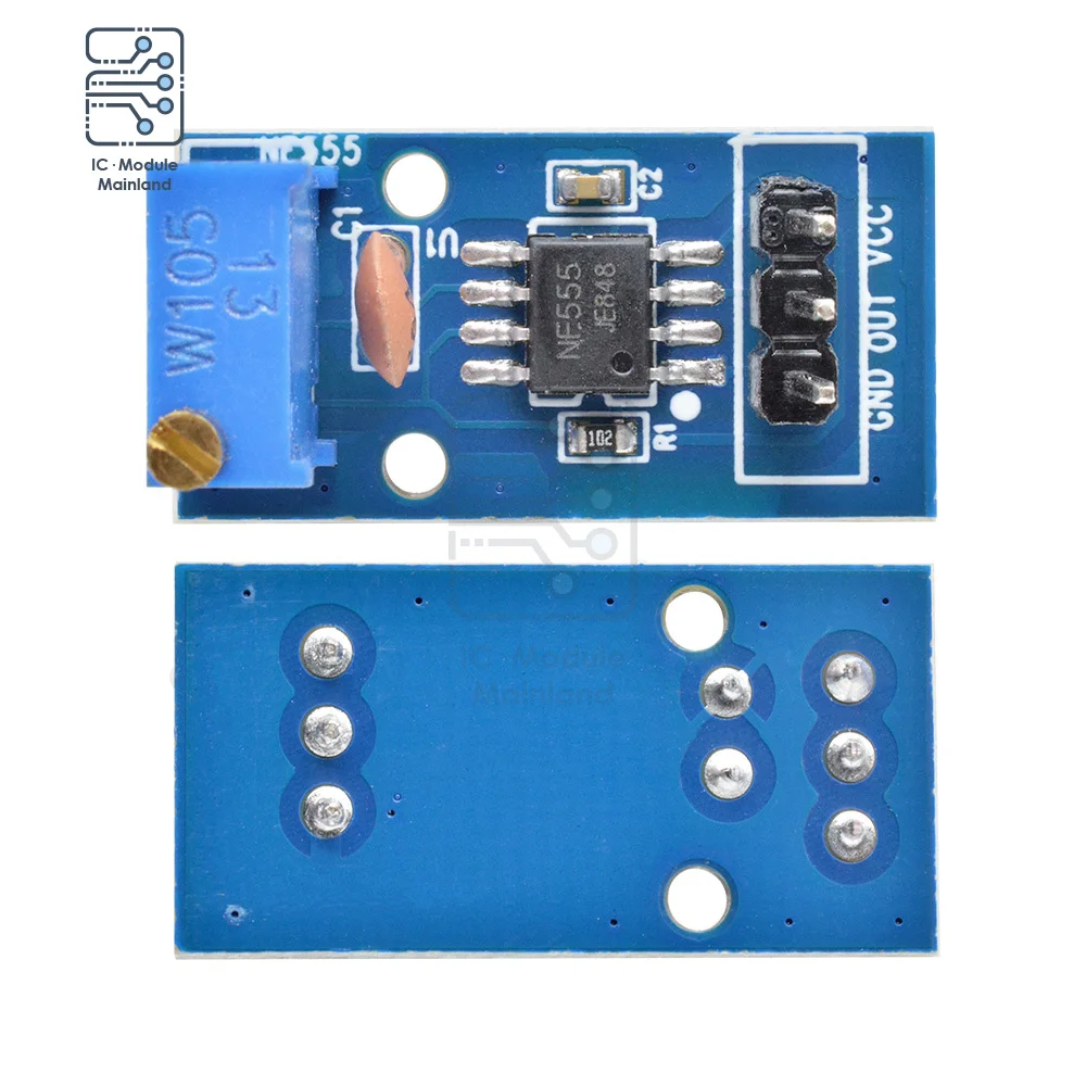 1-10Pcs DC5V 12V NE555 Adjustable Resistance Frequency Pulse Generator Module Single Channel Output Board Generators for Arduino