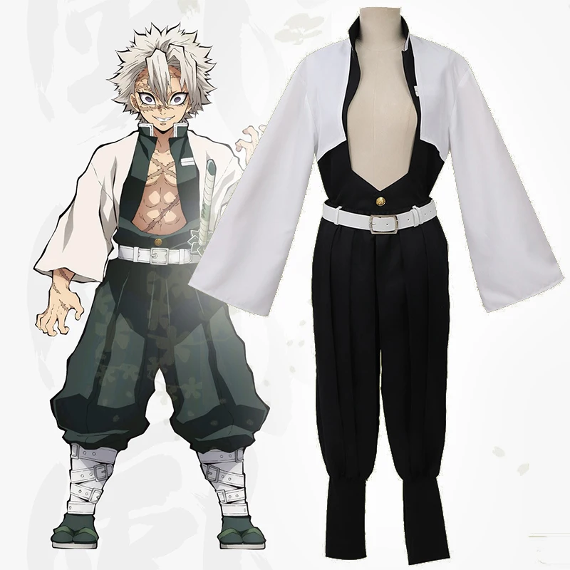 

Shinazugawa Sanemi Cosplay Costume Demon Slayer Wind Kimetsu No Yaiba Kisatsutai Hashira Uniform Sexy Halloween Party Suit