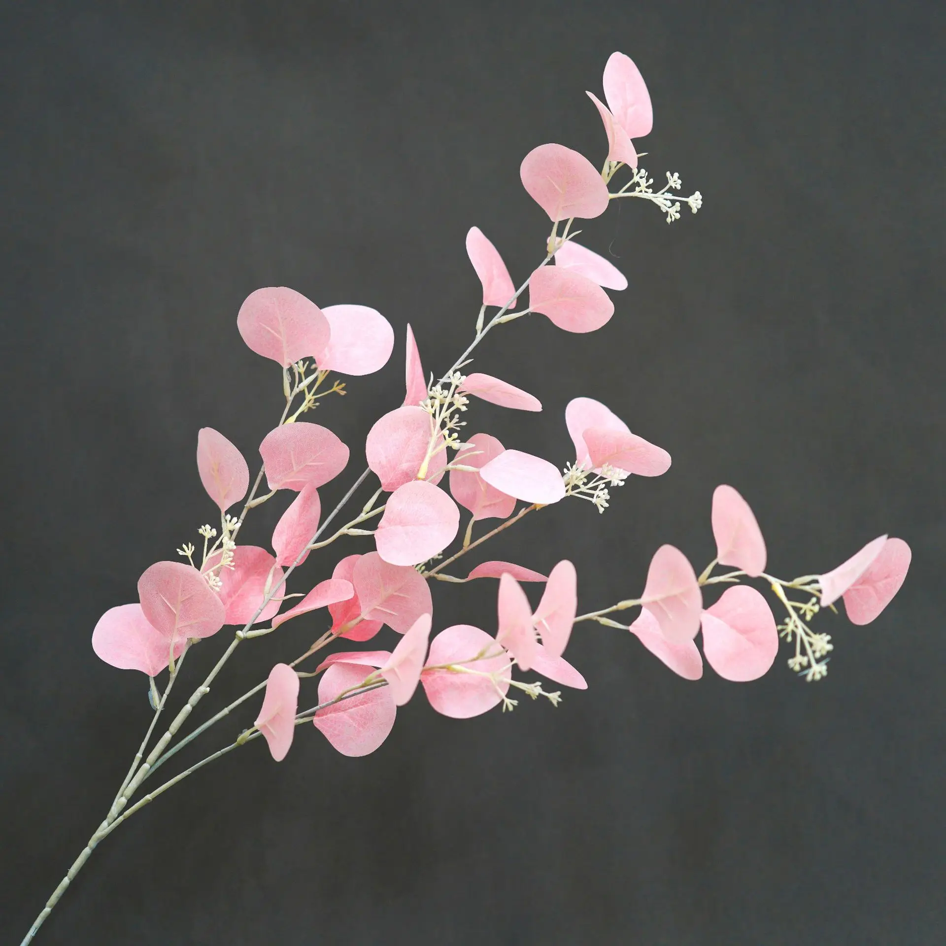 Pink Artificial Plants Eucalyptus Leaves With Fruit Wedding Floral Arrangement Olive Branch Home Decor Fake Plants House Decor