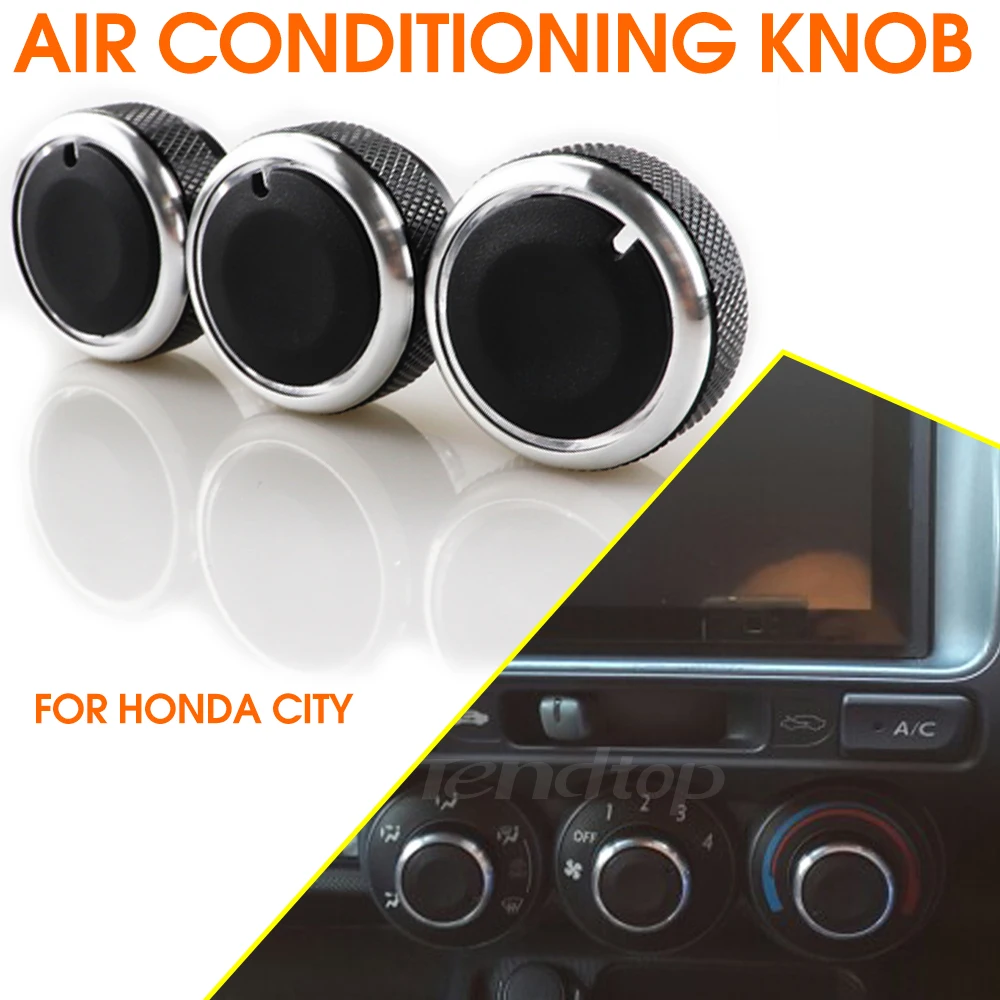 Auto Accessories 3 PCS /LOT For Honda CITY FIT AC Heater Air Conditioner Climate Control Panel Switch Knobs Buttons