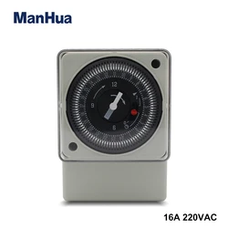 ManHua 24 godzin AC220V 50Hz na szynę Din Timer mechaniczny przełącznik MT188 odliczanie oszczędność energii sterownik kontrolera przemysłowe przełącznik czasowy