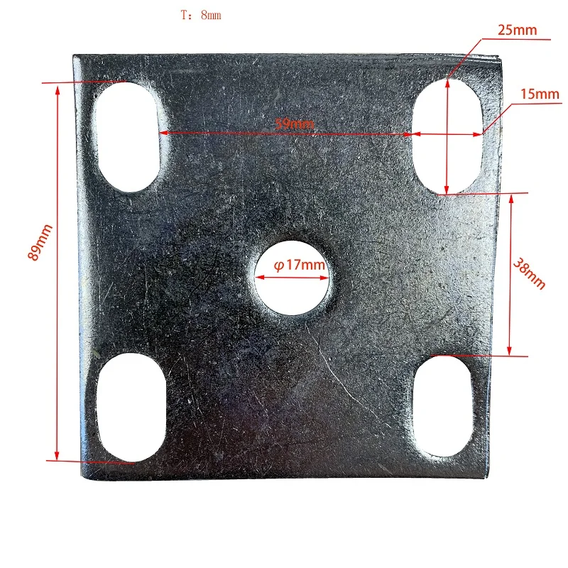 EGO 2setsTrailer Axle Fish Plate 60mm Spring 50mm Wide 8mm Thick 100x100mm LEAF SPRING PARTS