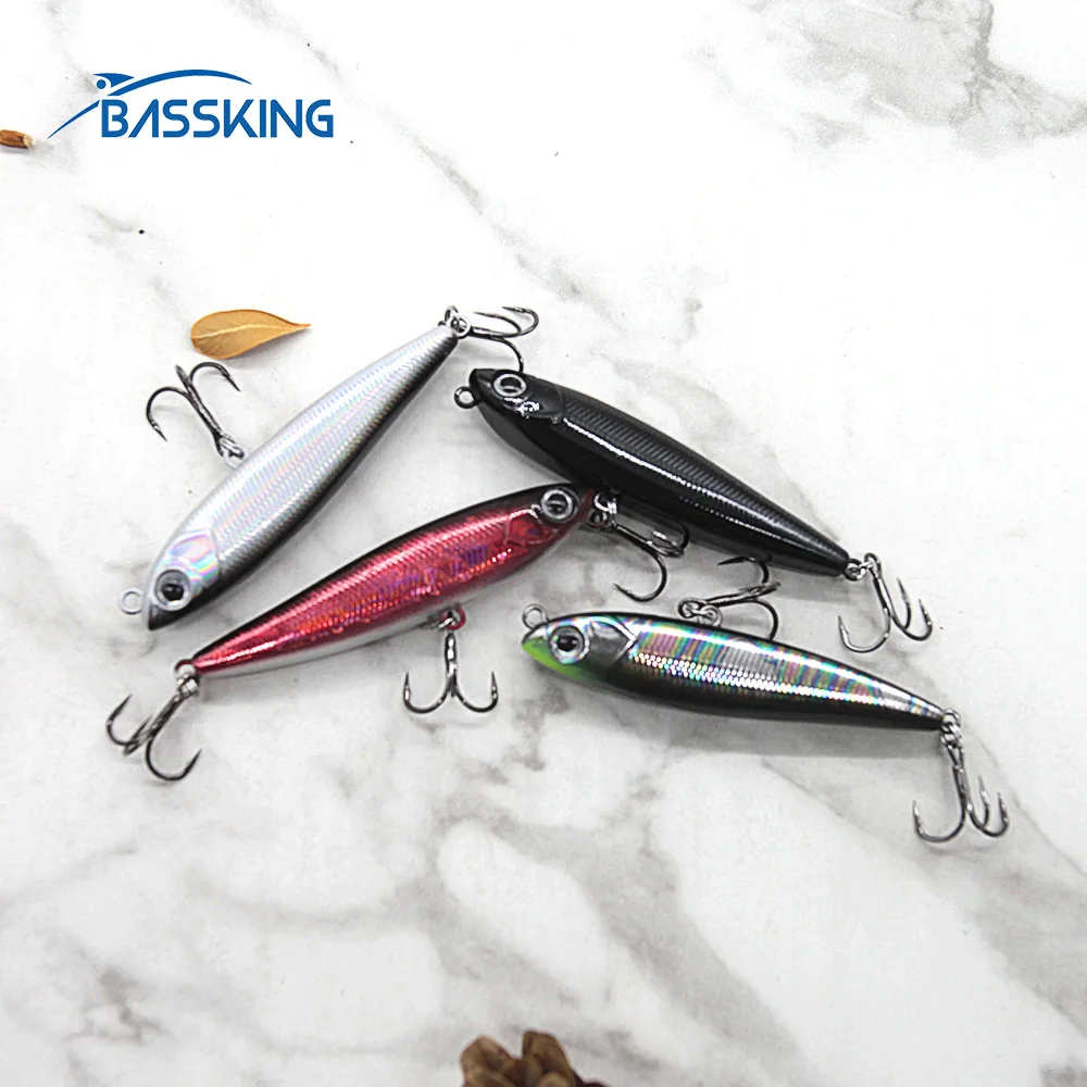 BASSKING Topwater Pencil Fishing Lure 55mm 3.2g Quality Professional Swimbait Artificial Freshwater Hard Bait Plastic Wobblers