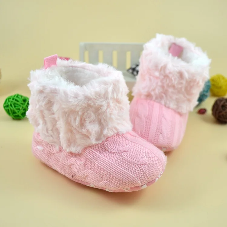 Baby Shoes Adorable Infant Slippers Toddler Baby Boy Girl Knit Crib Shoes Cute Cartoon Anti-slip Prewalker Baby Slippers