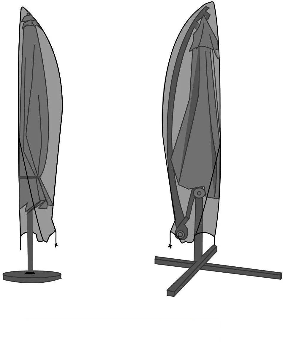 Sombrilla impermeable 210D para Patio, cubiertas de sombrilla de mercado con cremallera para cubiertas de paraguas al aire libre, 6 tamaños, color