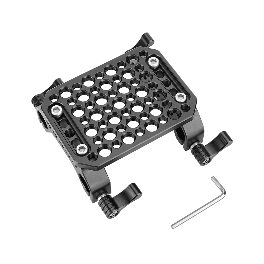 KIMRIG Multi-Funktionale Stativ Montage Käse Platte Grundplatte Mit 15mm Dual Rod Clamp Für 15mm Stange Unterstützung system Foto Studio – Detail 3
