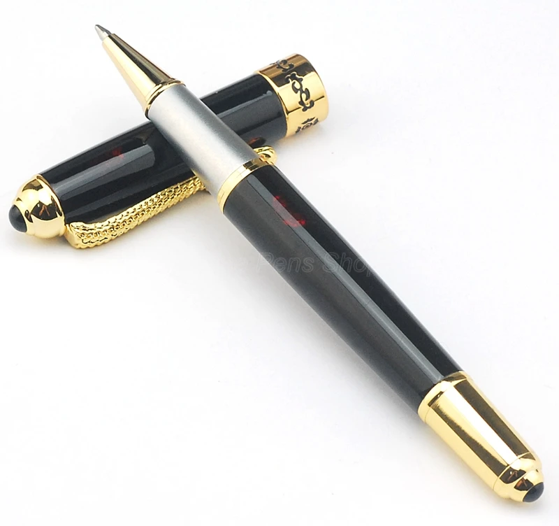 Jinhao Professional Rollerball Pen Dragon Clip, Black And Red Writing Signature Pen Business For Office & School & Home