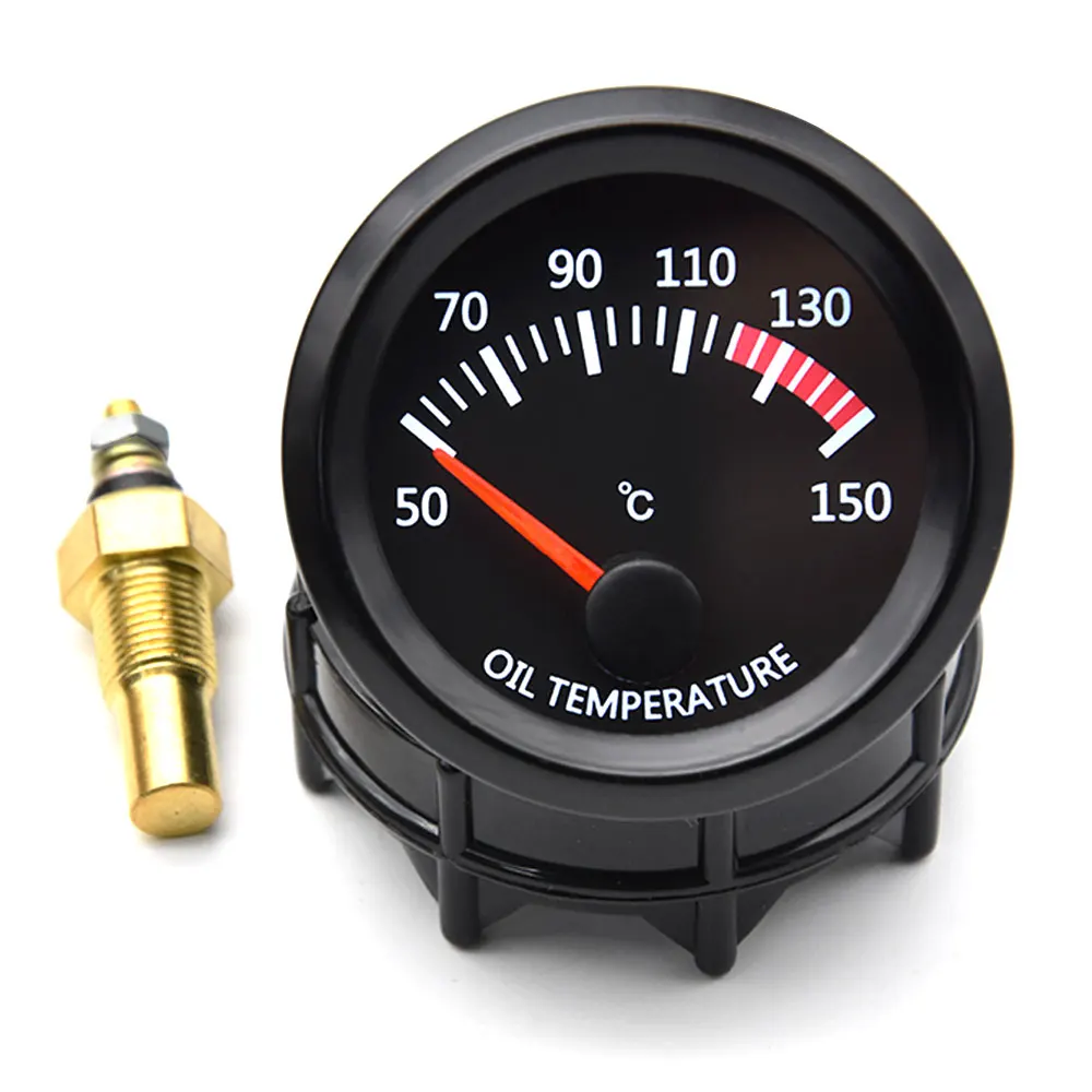 / 52mm Oil Temperature Gauge With Sensor Oil Pressure Gauge 0-7Bar Universal Digital LED Display For 12V Racing Gauge 50~150℃