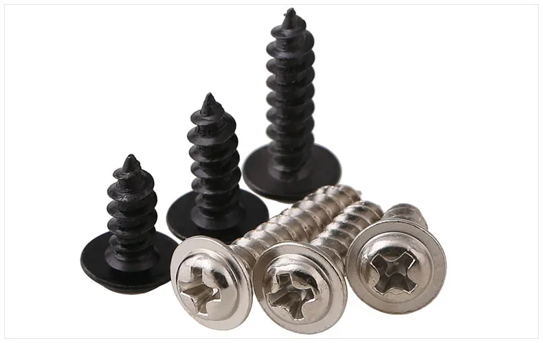 Round head screws self-tapping screws carbon steel with Padded M1.7 M2 M2.3 M2.6 M3 M4 screws PWA screws