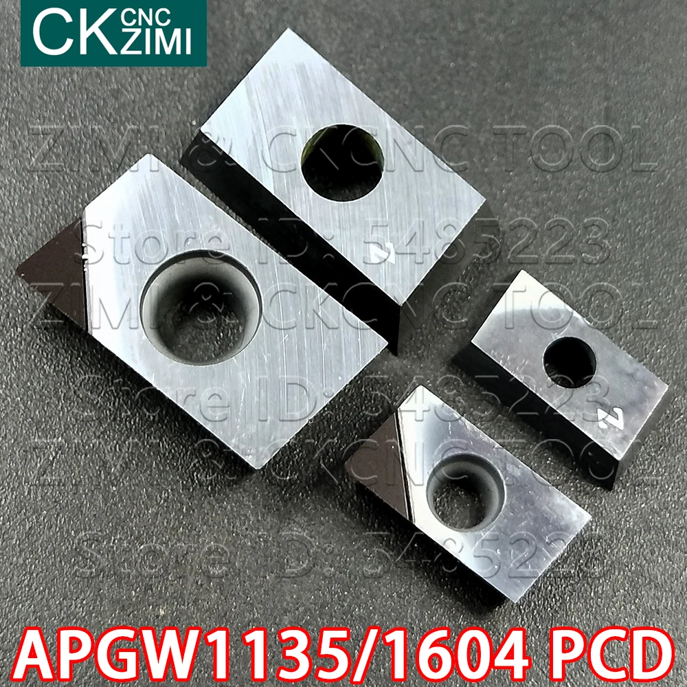 APGW1135 PCD APGW160404 PCD, إدراج الماس ، أداة مخرطة CNC ، شفرة تحول ، طحن ، أداة تحول ، مطحنة APGW ، أداة قطع