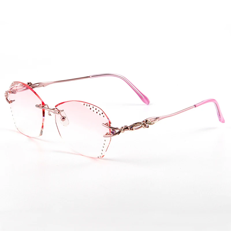Titanium Prescription Glasses Frame Progressive Color Lentes Trimmed Opticos Gafas Diamond Sunglasses Women Rimmed Eyewear image 5