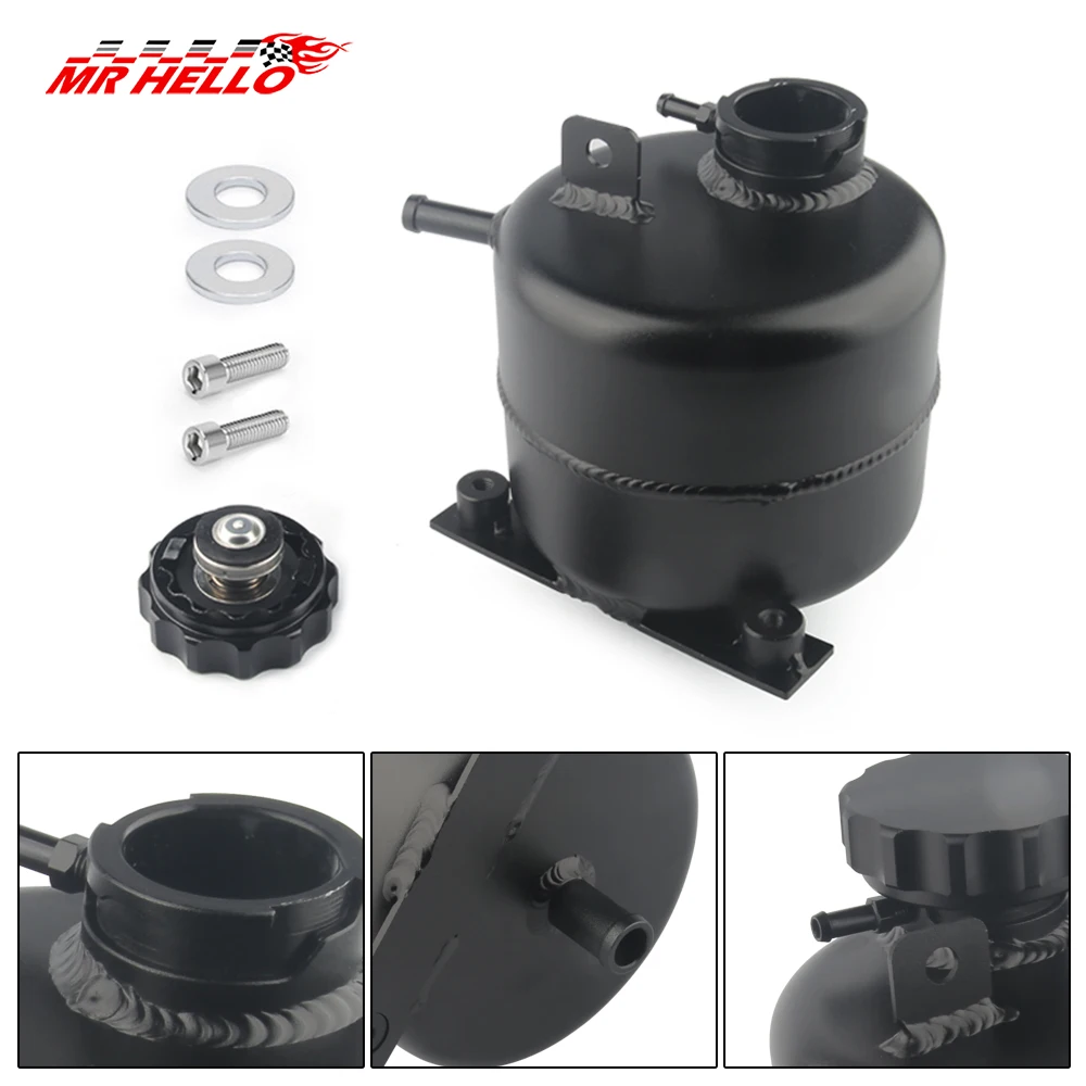 

For MINI Cooper S R52 R53 Car Accessories Coolant Header Expansion Overflow Water Tank & Cap Reservoir Aluminum Can