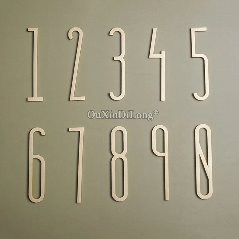 Brand New 1Piece 70mm/2.76'' Pure Brass House Number Address Digits 0-9 Door Plaque Sign Apartment Dormitory House Signs