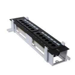 Network Tool 12 Port CAT6 Patch Panel RJ45 Networking Wall Mount Rack Mount Bracket O28 19 Dropship