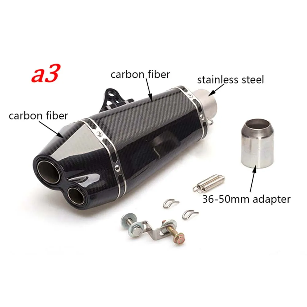 38~51mm Universal Leo Vinc Carbon fiber Motorcycle Exhaust Muffler Modified Escape For FZ1N FZ8N FZ8 MT-09 MT-07 BN600 TMAX530