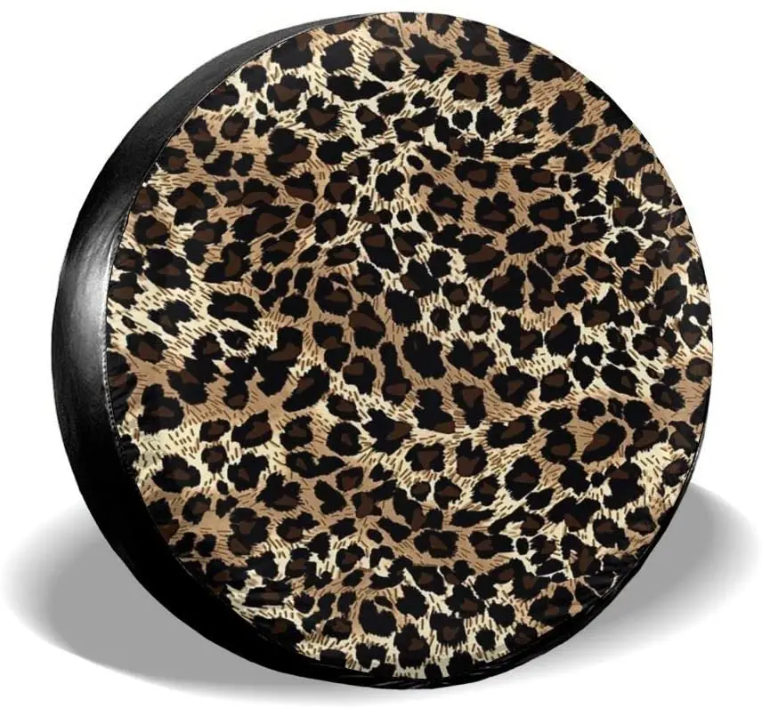 

Kiuloam Hipster Leopard Cheetah Print Animal Spare Tire COVER CAR Polyester Universal Sunscreen Waterproof Wheel COVER CARs