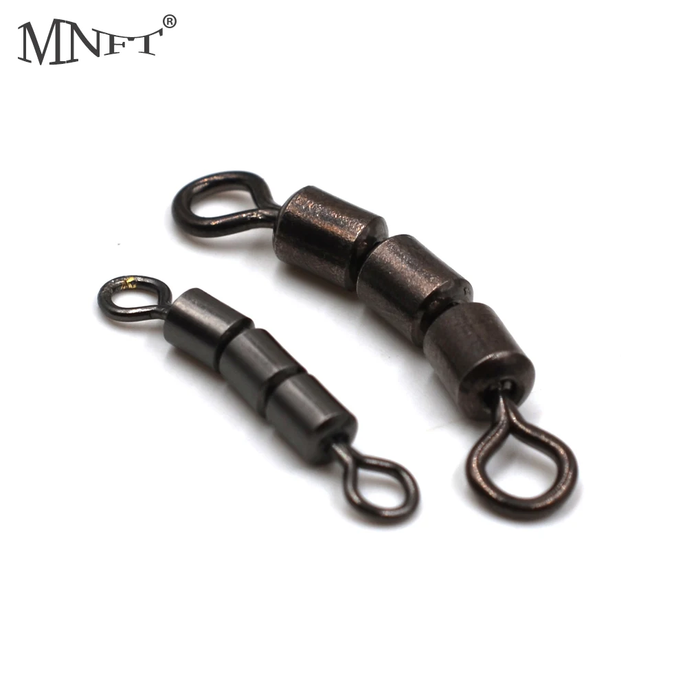 MNFT 50Pcs Fishing Accessories Swive Fishing Three Sections Connecting Ring Swivel Rolling Connector Fishing Hook Brand