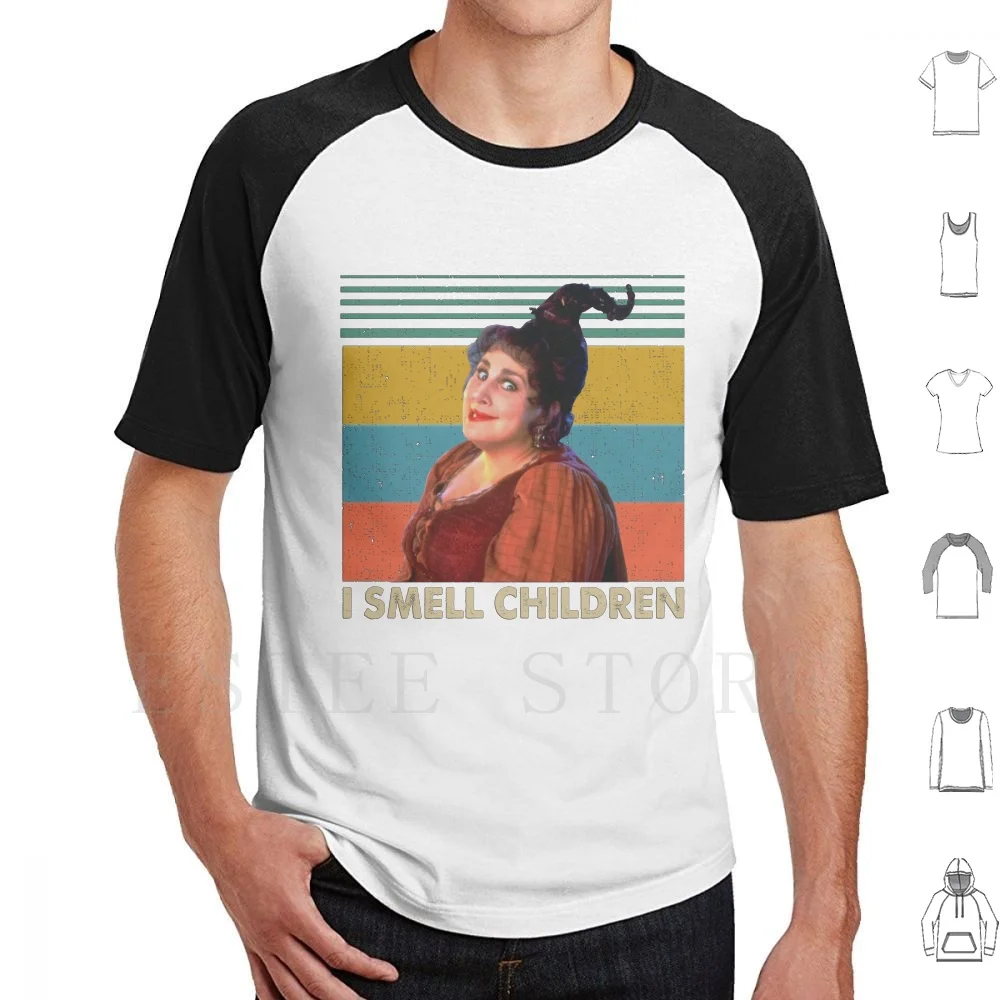 Camiseta de Halloween con estampado de algodón I Smell Children Bette Midler Witch Please Halloween Sanderson Hermanas Sarah Sanderson Mary