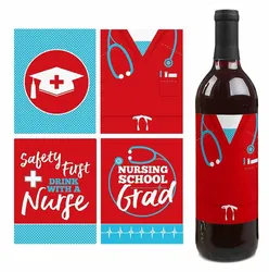 Medical Nursing Graduation Party Decorations Nurse Graduation Wine Bottle Label Stickers