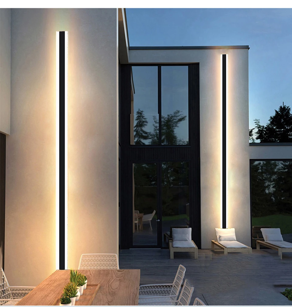 Applique Da Esterno LED 18W 3000K – Parete IP65 Per Giardino, Balcone, Garage – Alluminio Nero