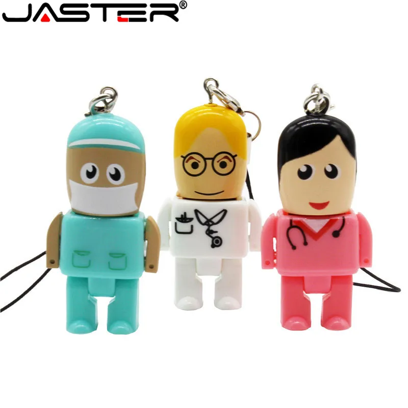 

JASTER mini keychain Doctors nurse memory stick Lovely pendrive 4GB 8GB 16GB 32GB 64GB usb flash drive pen drive gifts