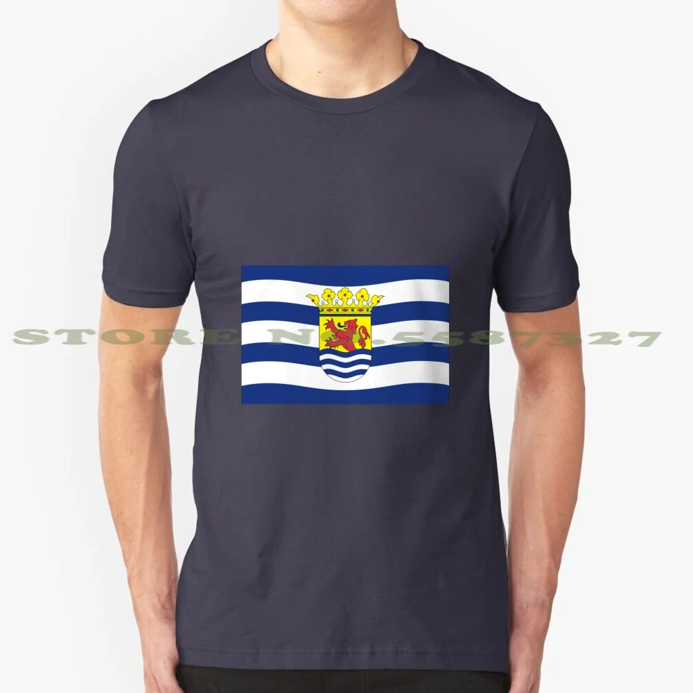 Flag Of Zeeland Netherlands 100% Cotton T-Shirt