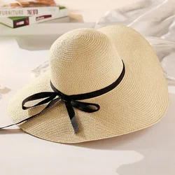 Fashion Summer Straw Hat Woman Beach Sun Hats Leisure Journey Outdoors Vacation Accessories UV Protection Big Brimmed Hat