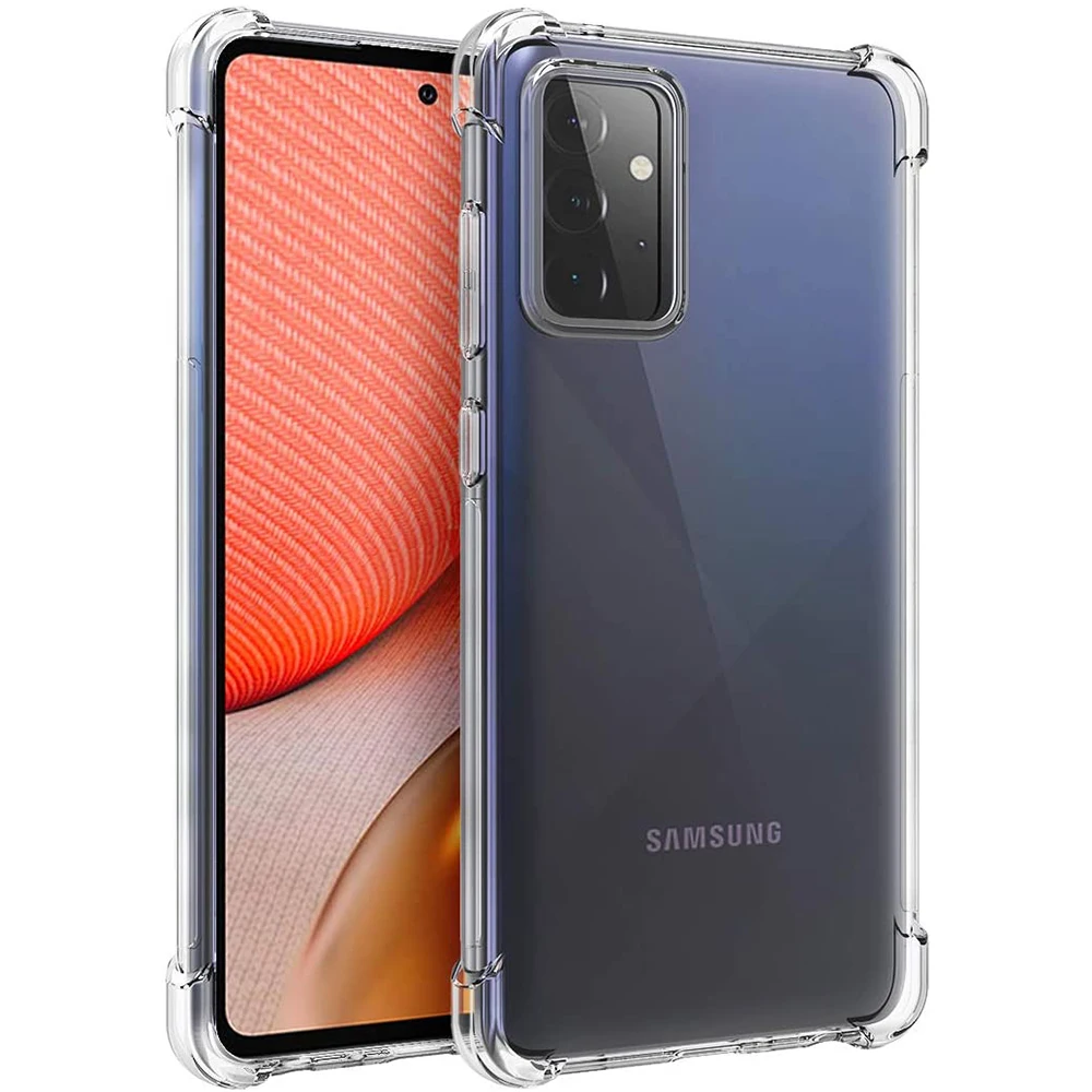 Airbag Case For Samsung Galaxy A82 A72 A52 F52 A32 F62 M62 Quantum 2 F12 M12 M42 A02S Reinforced Corner Shockproof TPU Cover