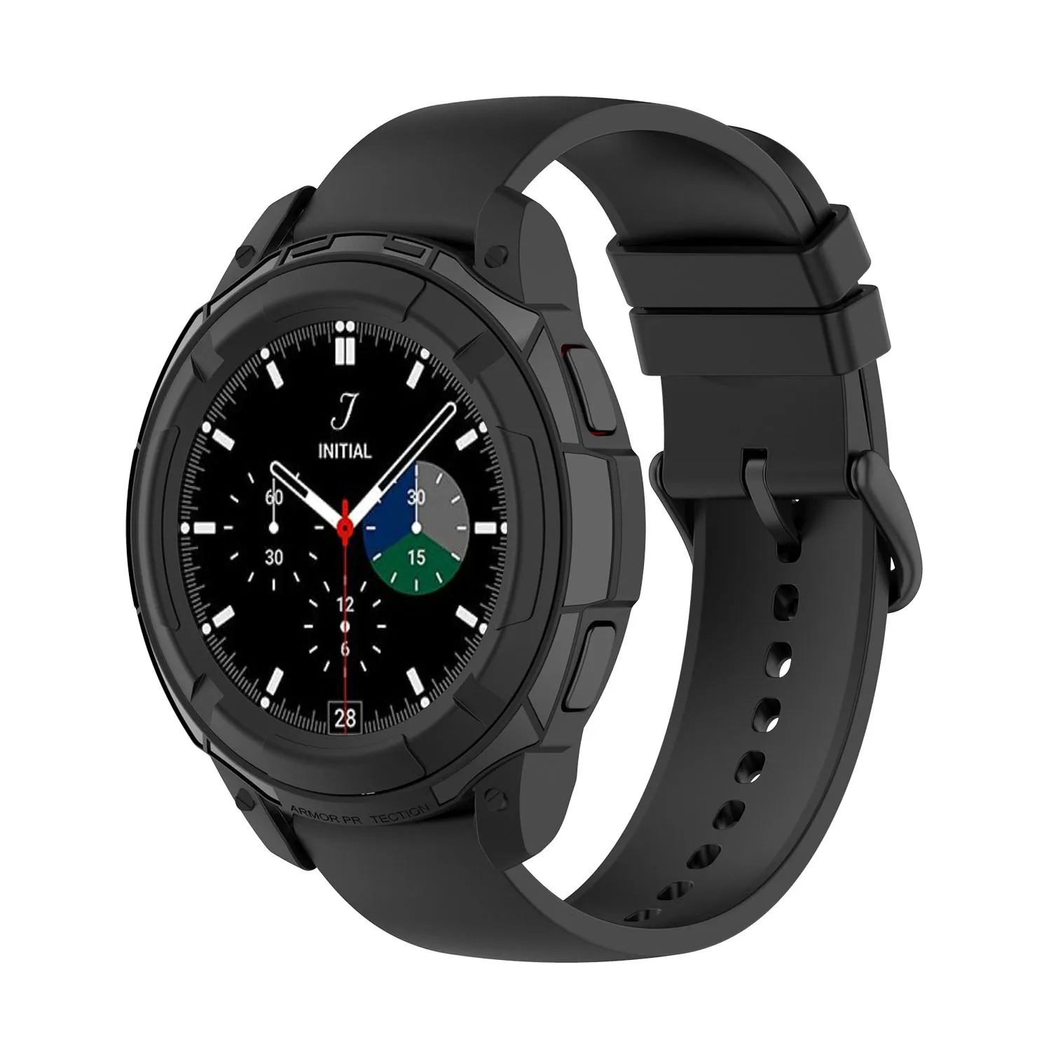 Protective TPU Rubber Hybrid Watch Cover For Samsung Galaxy Watch 4 Classic 42mm 46mm Case Shockproof Shell Bumper