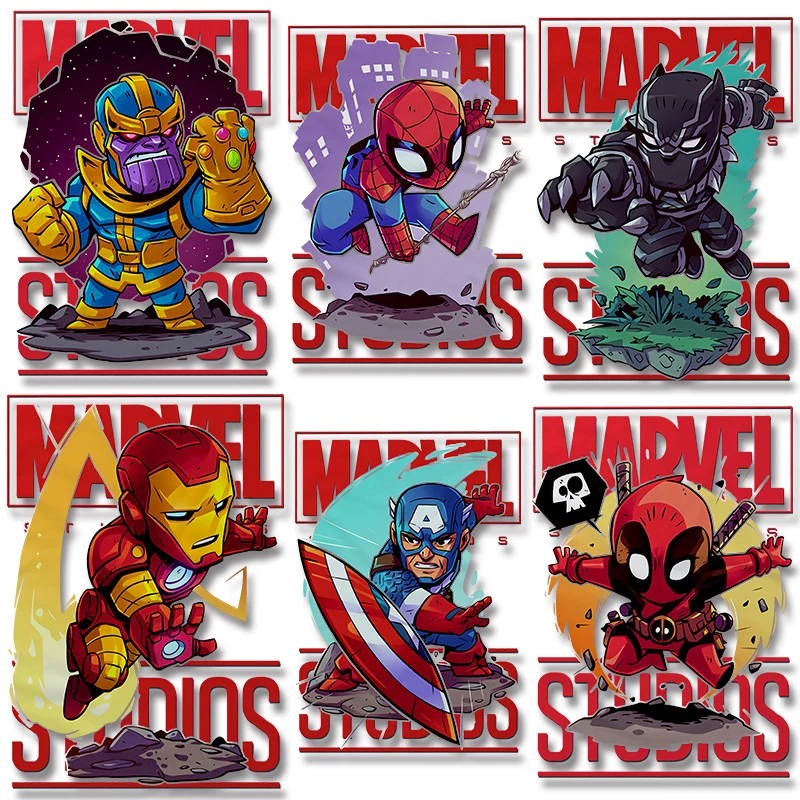 Stickers Super Heroes Patches for Kids Clothing Jacket Iron-on Transfers Heat Transfer printing Thermal Stickers