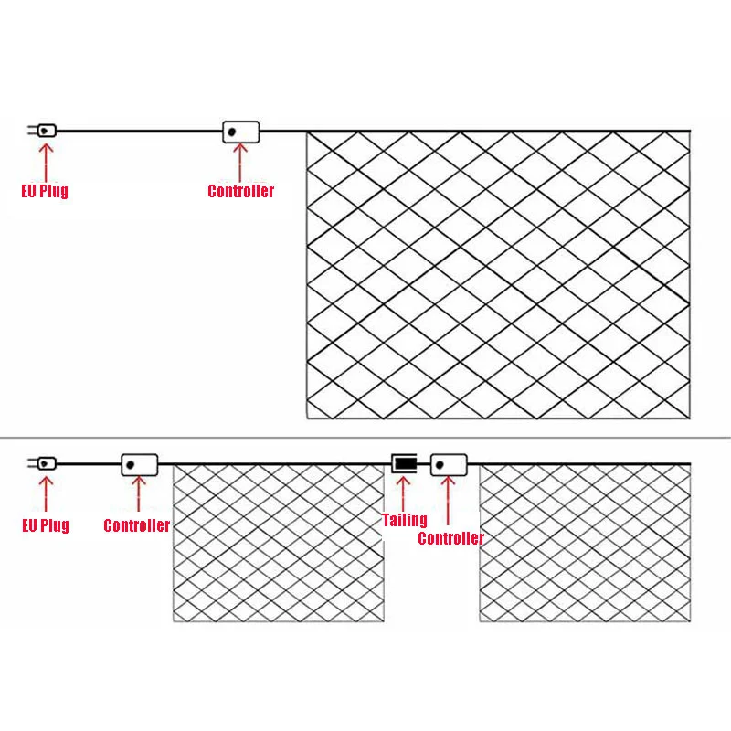 Christmas Tree Street Garland Decorations Light Outdoor Waterproof 1.5MX1.5M 3x2M LED Net String Lights for Xmas New Year Decor