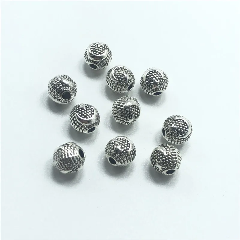 15pcs 8mm metal alloy beads Xingyue Turkish national emblem for jewelry making DIY making prayer bracelet accessories