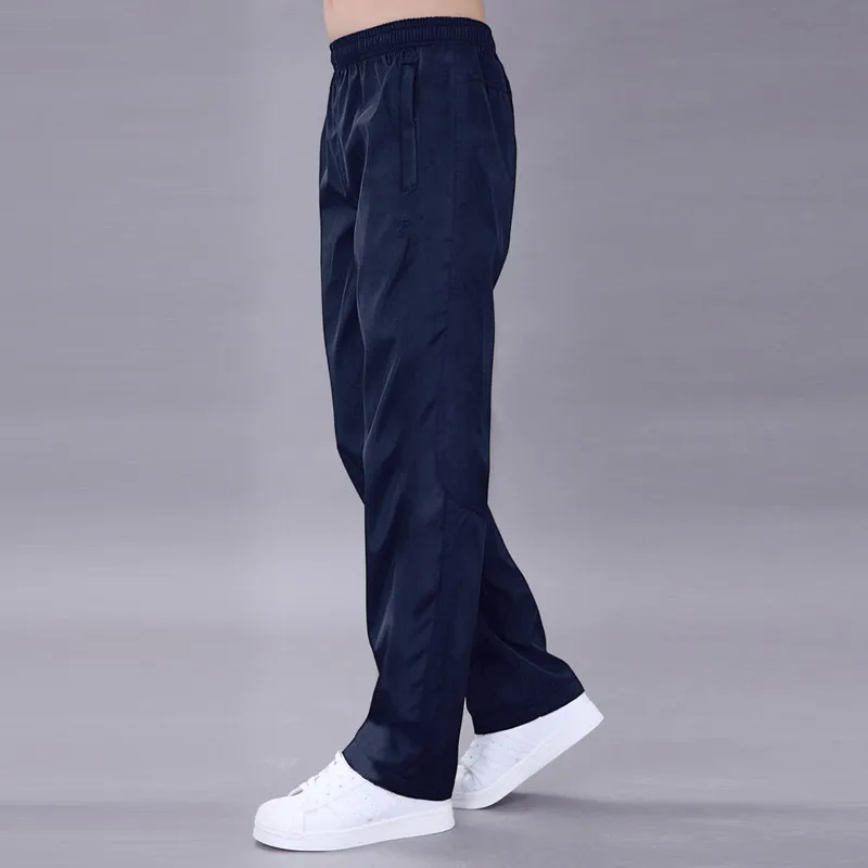 Men\'s Pants Sweatpant Quick Dry Breathable Pants Spring Sports Trouser Elastic Waist Straight Wide Joggers Running Tracksuit Men