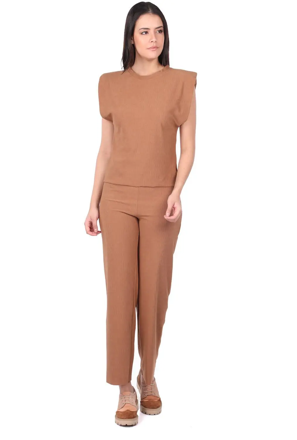 Women's Bronze Ribbed Bottom Top suit