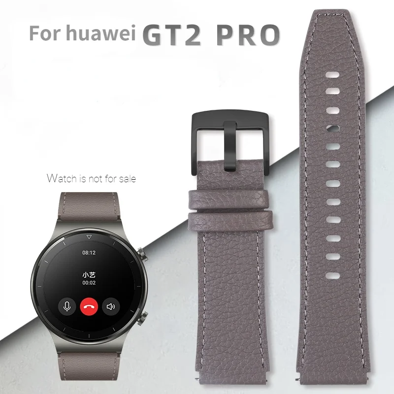 

Genuine leather strap for Huawei GT 2PRO ECG watch Men's watch strap 22mm waterproof